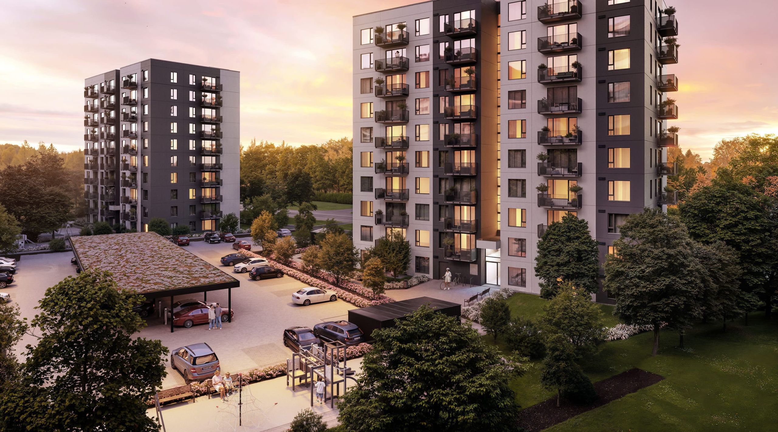Pillar daudzdzīvokļu projekts Mežciema mājas