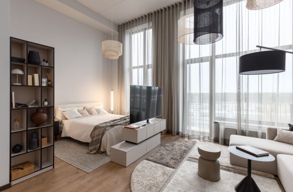 Pillar Mežciema mājās iekārtots loft demo dzīvoklis